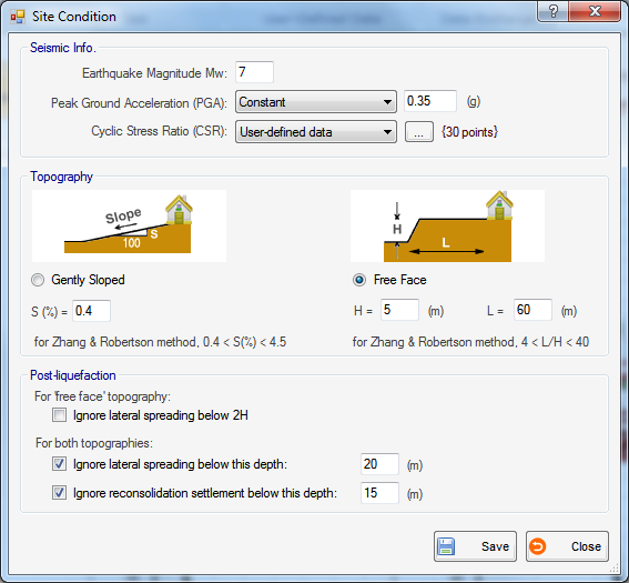 Analysis of cone penetration test,pile bearing,settlement analysis, liquefaction